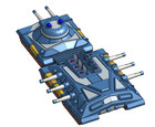 10mm Miniatures Unpainted  Blue Super Tank  Inspired By Bolo  Ogre  Battletech