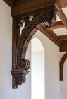 Detailed Traditional Wood Carving Wooden Corbel Bracket For Wall Hanging Decor