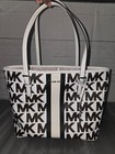 Nwt Michael Kors Jet Set Medium Carryall Tote Sig  Logo Mk  348