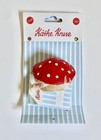 K  the Kruse Lucky Polka Dot Mushroom Baby Squeaky Toy - Waldorf  Natural   New 