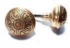 Ornate Door Knobs Brass Bronze Decorative Pair Florian Yale Towne Antique 1900s