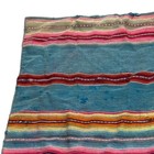 Woven Guatemalan Mayan Handwoven Striped Textile Panel Rug Blanket Fabric