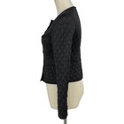Chanel  interlocking  Cc Logo Button Collarless Jacket Rhinestone Collarless   