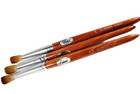 Petal Kolinsky Red Wood Handle Acrylic Nail Brush  crimped  - Choose Your Size