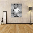 Little Boy Smoking Cigar Vintage Black And White Canvas Poster Wall Art