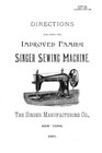 Singer Sewing Machine Improved Family Instruction Manual 1891  19 Page 