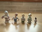Mixed Vintage Porcelain Half Dolls Japan Pin Cushion Figurines Lot Of 5