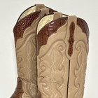 Vtg El Buitre Men Boots 8 1 2 Mex 27 1 2 Us Exotic Brown Leather Cowboy Western
