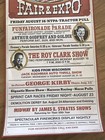 Vtg Erie County Fair Poster  Aug 16-24 1974 Hamburg Ny Arthur Godfrey Large