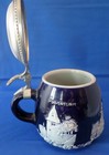 Vintage Antique German Beer Stein With Pewter Lid 4 25  Tall