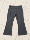 Ny c Sport Gray Bootcut Yoga Pants Womens Large Drawstring Lounge Athleisure