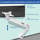 White Single Monitor Arm Mount 17 To 34 Inch Articulating Gas Spring Arm 4 4    