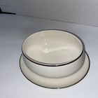 Franciscan Simplicity Porcelain Platinum Off White Silver Trim Gravy