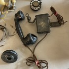 Lot Of Vintage Telephone Parts Rotary Dial Candlestick Wall Headset 