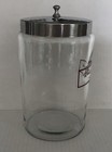 Vtg A s  Aloe Co  Glass Apothecary Medical Supply    applicators  Jar W metal Lid
