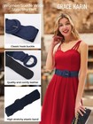 Women Wide Elastic Waist Belts Stretchy Suede Dress Belt Ladies Cinch Waistba