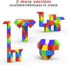 36 Block Rainbow Magic Snake Cube  Large Twist Puzzle Fidget Toy For Kids Teens 