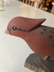 William E  Kirkpatrick Wek Bird Cardinal Wood Carving Decoy 9    Folk Art Bird