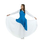 Danzcue Women s Asymmetrical Praise Dance Tunic Bright Royal Small-medium