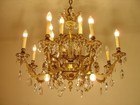 Chandelier Antique Vintage 20 Lamp Heavy Brass Ceiling Lights Hotel    35 