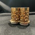 Gold Tone Lipstick Holder Mid Century Vanity Stamped Stylebuilt Frame Co Ny