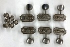 Vintage Kluson Deluxe  Double Line Metal Button Nickel Guitar Tuner Set W  Bush