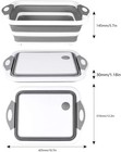 Collapsible Cutting Board   Dish Tub - 8 5 Quart Storage Basket - Knife Included