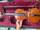 Violin Labeled 1808 B  Ceruti Antique 4 4 W  Oblong Hygrometer Case And Good Bow