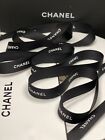 2 Yards Of Chanel Black Gift Wrap Ribbon 100  Authentic