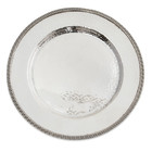 2 Tiffany Sterling Silver Cracker Butter Plates Greek Key Hammered No Monogram