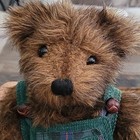 Ashton Drake Gallery Teddy Bears 1995 Vintage Bear Green Corduroy Overalls