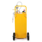 30 Gallon Gas Caddy W  Pump   Wheels Portable Fuel Gasoline Diesel Transfer Tank