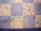 Baby Boy  Handcrafted Patchwork Quilt Crib Blanket 40  X 40  Farm Animals