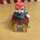 1971 Mattel Jack In The Box Metal Clown Toy - Music Works And Pops Up Great