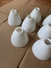 Vintage Corning Shade 9 Matching Waffle Milk Glass 6    Lamp Art Deco   820090