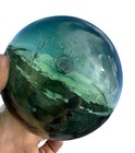 Antique Portuguese Rg 4 Glass Fishing Float Green Hand Blown 12 5cm European