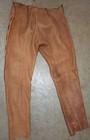 Vintage Handmade Buckskin Leather Suede Native American Pants Mens  Or Womens 