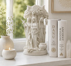 Celtic Goddess Danu Sculpture     Ancient Wisdom Triple Moon Resin Home Decor