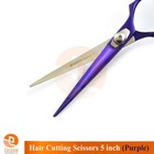 Professional Barber Purple Color Barber Hairdressing Trimming Scissors 5 