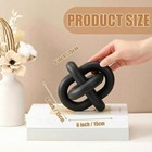 Yalikop 3 Link Wood Knot Decor Rustic Home D  cor Accents Hand Carved Black 