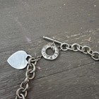 Tiffany   Co  Vintage Sterling Silver Heart Tag Necklace 16 