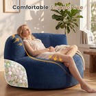 Bean Bag Chair 3ft Memory Foam Bean Bag Chair For Adults Kids Teens soft Navy