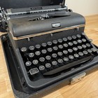Vintage Royal Quiet De Luxe Gray Portable Typewriter With Case Read Description