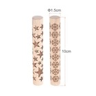 2pcs Wood Clay Roller 4 snowflake Star Pattern Rolling Pins Snowflake   Star
