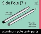 7ft Aluminum 2 Piece Pole Replacement Set For Outdoor Pole Tent Party Canopy