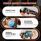 40v 16  Cordless Chainsaw Brushless Electric Chain Saw 2  4 5ah Battery   Charger