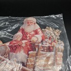 12 Die Cut Santa Claus Sleigh Donkey Christmas Greeting Cards Unused Pack