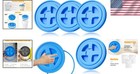 Set Of 4 Blue 12-inch Leak-proof Screw Top Bucket Lids - Fresh Storage Solution