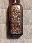 Skull   Crossbones Poison Tinct Iodine Square Amber Bottle 2 1 2 tall