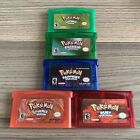 Game Card Ruby  Sapphire  Emerald  Fire Red  Leaf Green For Pokemon Gba